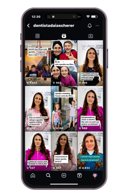 instagram videos para dentista